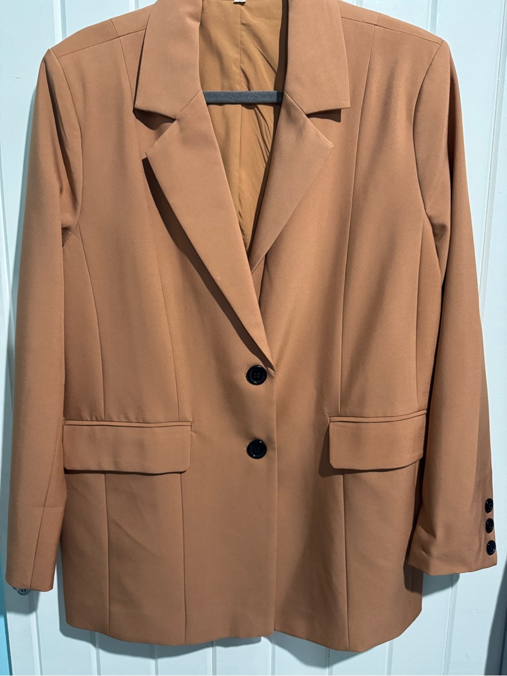 Source Unknown Camel Blazer Jacket   Perfect for fall with jeans and a tee